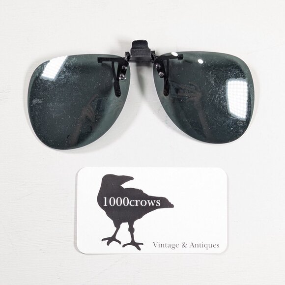Vintage Aviator sun shade clip-on sunglasses fronts - Picture 7 of 10